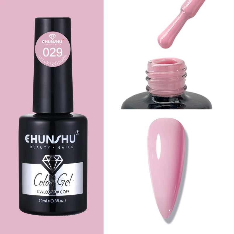 CHUNSHU 10ml Gel Nail Polish Soak Off Semi-Permanent Varnish Professional Salon UV LED Nails Art Gel No Smell All Seasons Colors