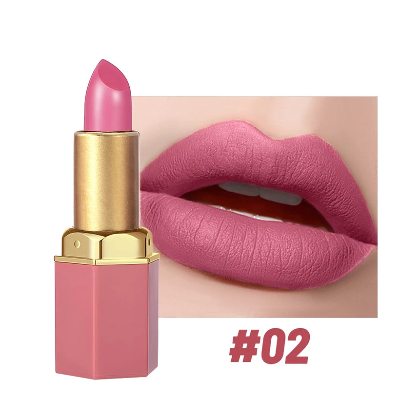 SAM SUGAR 6-Color Matte Lipstick ,  Non-Stick Cup Long-Lasting Velvet Finish, Smooth Matte Lip Color Waterproof Smudge-proof