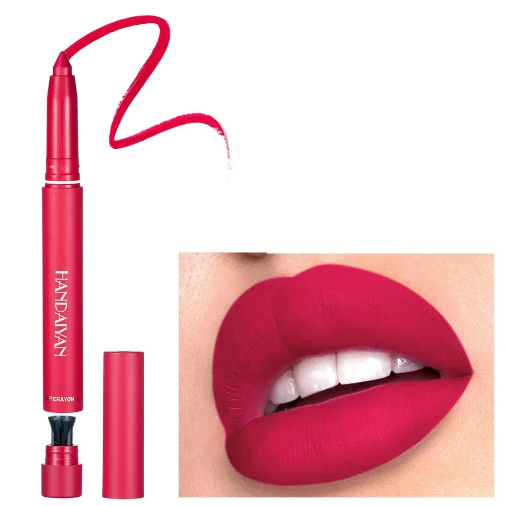12 Colors Velvet Matte Lipsticks Waterproof Long Lasting Nude 2 IN 1 Stick on-Stick Cup Lips Makeup Tint Pen Daily Makeup Tools