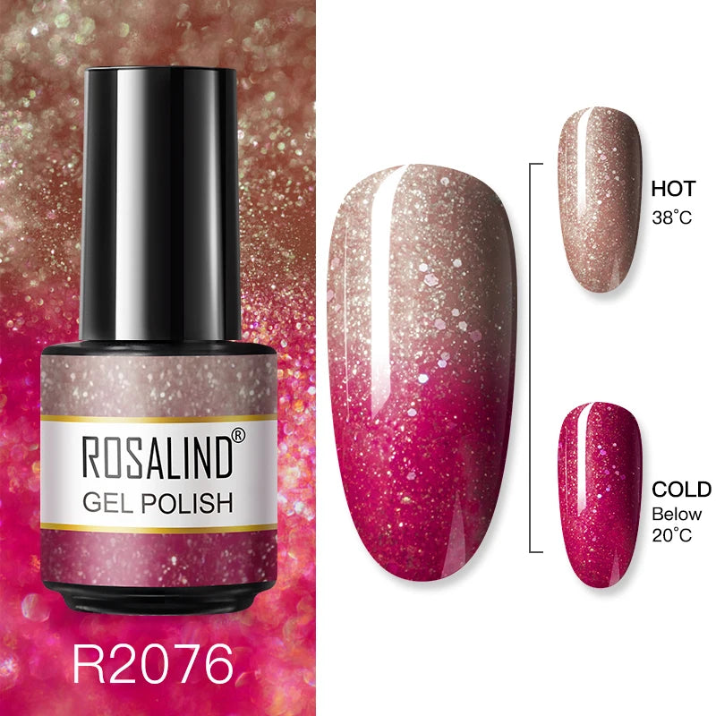 ROSALIND Gel Nail Polish Matte Base Top Coat For Soak Off Gel Polish UV LED Gel Semi Permanent Varnishes Design Nail Art
