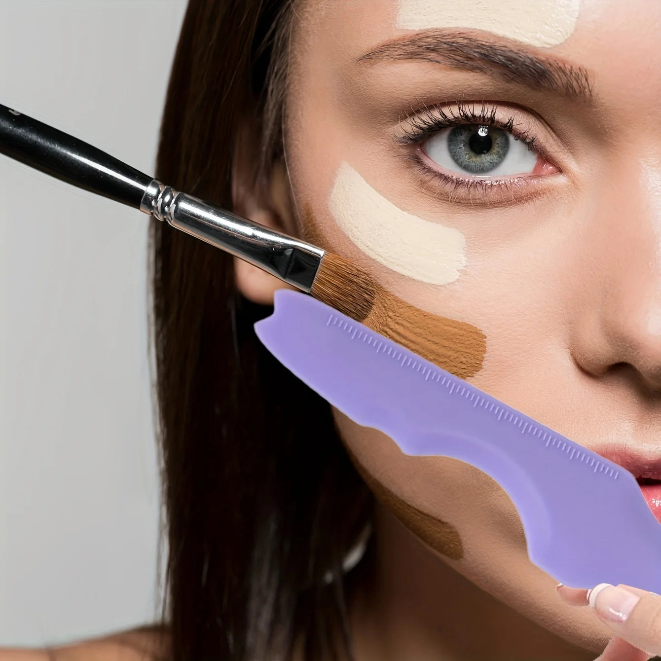 Reusable Silicone Makeup Guide - Perfect Eyeliner & Eyeshadow Stencil, For Eye & Lip Contouring, Flexible Cosmetic Stencil