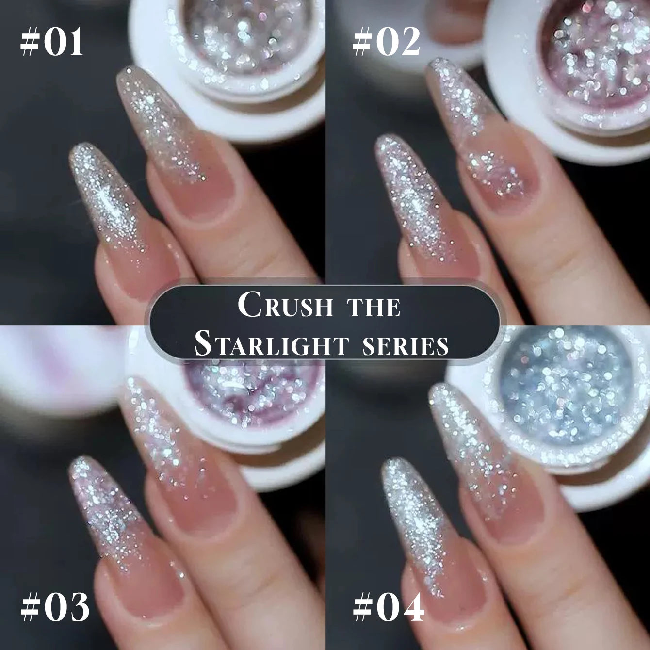 MIANEL1-12pcs 12ML Pink Blue White Green Series With Explosive Glitter Gel Nail Polish, Popular Yun Brocade Diamond Gel Polish