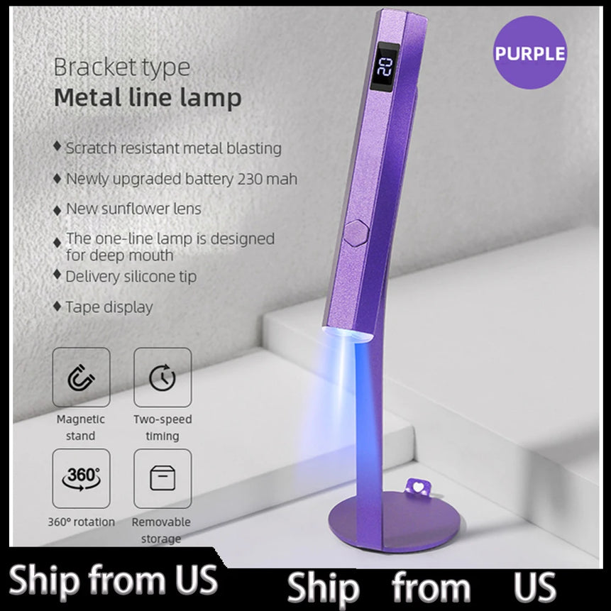 Handheld Nail Dryer Gel Lamp Small Nail Polish Fast Dry Mini Portable Adhesive Glue USB Led Lamp Manicure Tool UV Detector