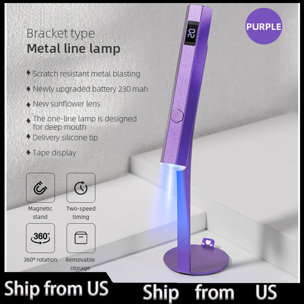 Handheld Nail Dryer Gel Lamp Small Nail Polish Fast Dry Mini Portable Adhesive Glue USB Led Lamp Manicure Tool UV Detector