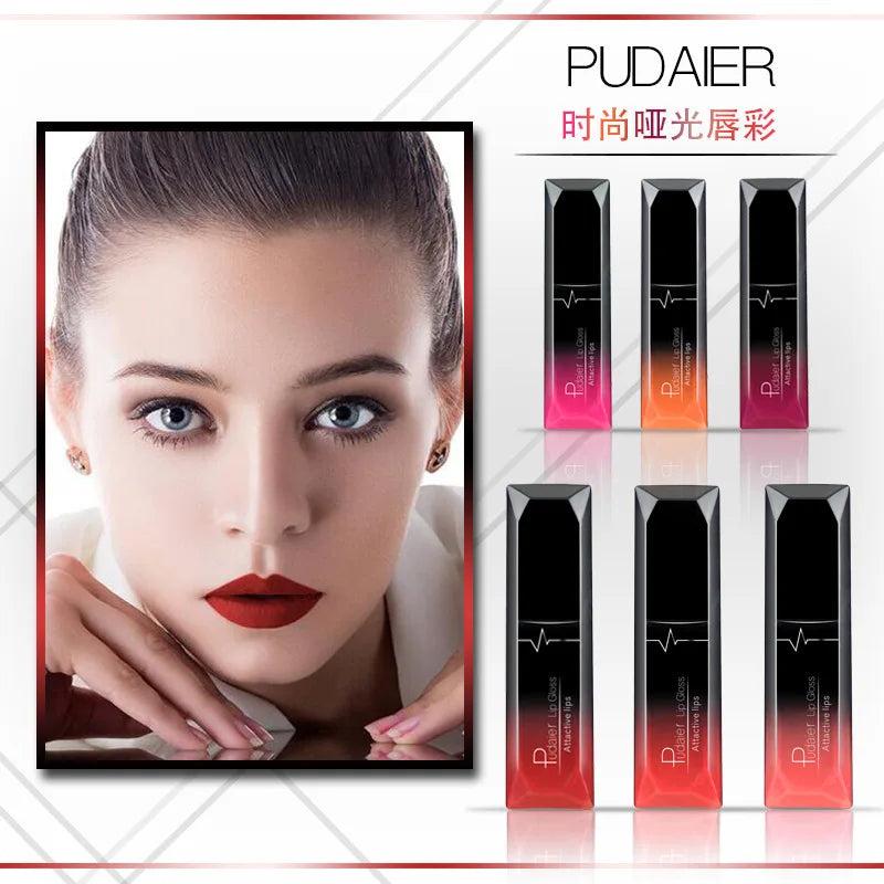 Matte Lips Makeup Waterproof lipgloss  Velvet liquid matte lipstick Long Lasting  Nude Lip Gloss Cosmetics P1201#