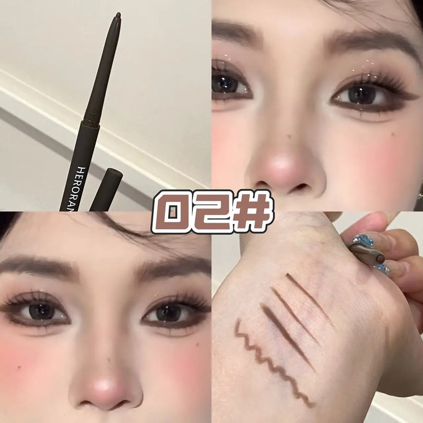 Ultra-fine Gel Eyeliner Pencil Black Brown Under Eye Liner Pen Waterproof Matte Aegyosal  Lying Silkworm Quick Drying Eye Makeup