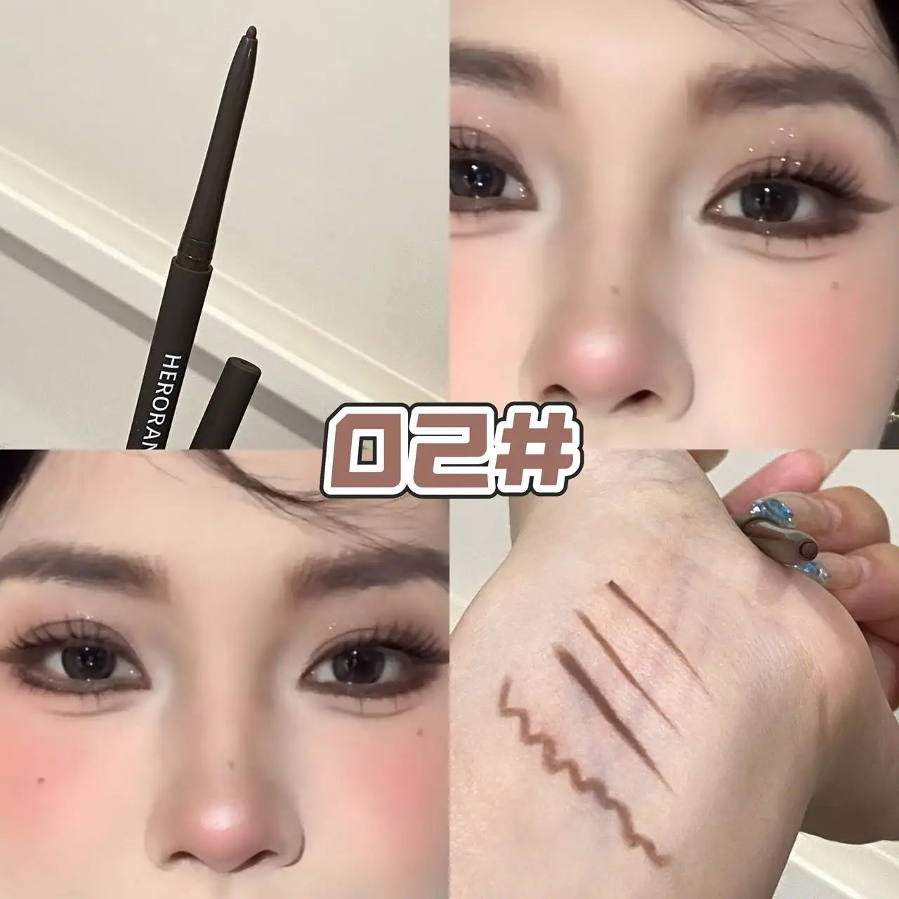 Ultra-fine Gel Eyeliner Pencil Black Brown Under Eye Liner Pen Waterproof Matte Aegyosal  Lying Silkworm Quick Drying Eye Makeup