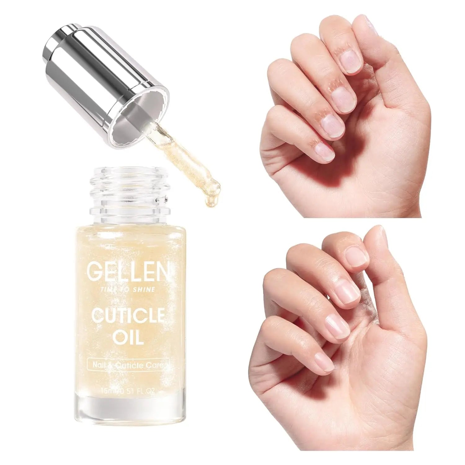 GELLEN 20ml Nails Cuticle Oil Organic Natural Keratin Vitamin E Nail Polish for Hydrating Nourishing Strengthening Supplies