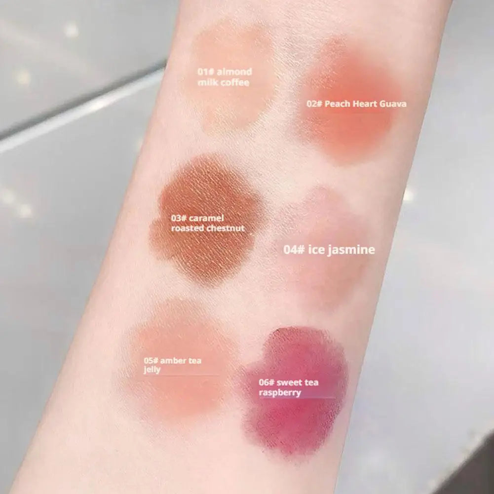 1PCS Glossy Solid Lip Gloss Mirror For Finish Moisturizing Water Light Tint Sweet tea raspberry Lipstick Long Lasting Non Stick