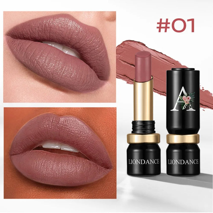 Velvet Mist Flower Lipstick High Pigment Long Lasting Matte Lip Gloss Dark Rich Colors Waterproof Creamy Smooth Lips Makeup