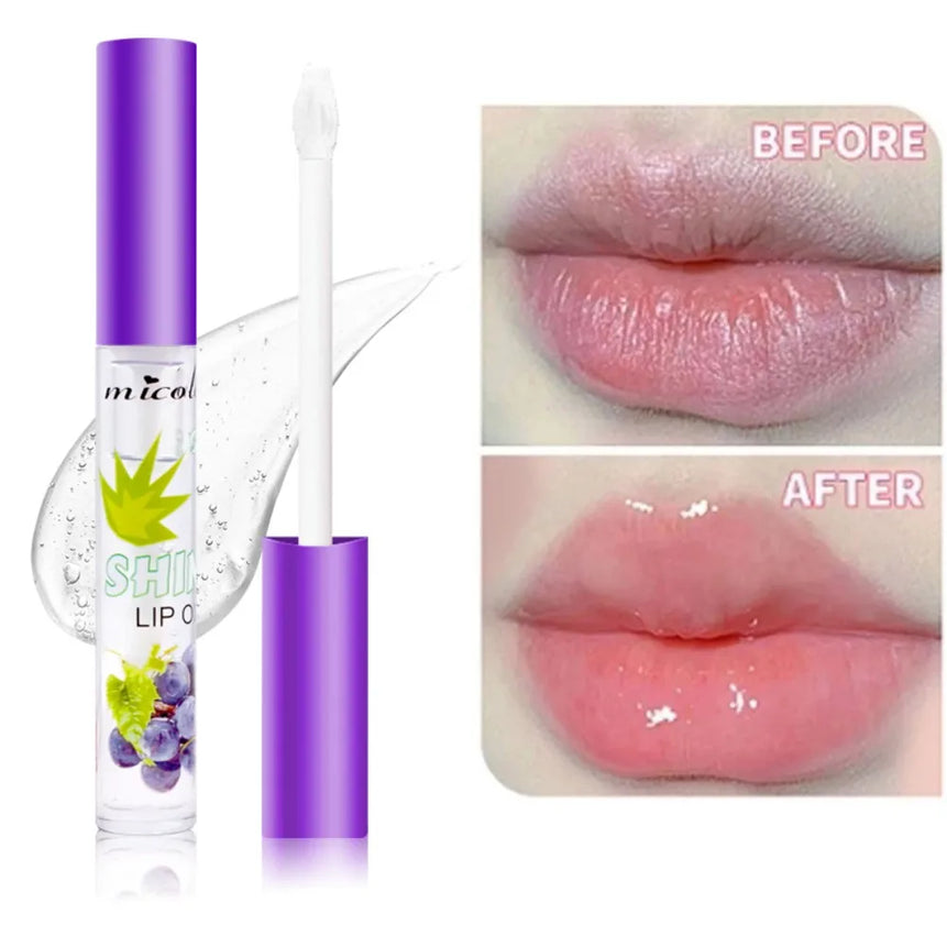 Hydrating Lip Oil Roller Gloss Moisturizing Nourishing Lip Balm Transparent Colorless Fruit Avocado Lip Care ﻿
