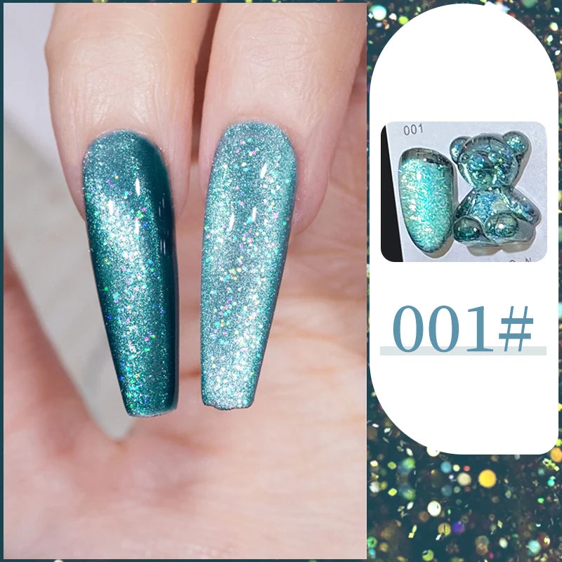 15ml Super Reflective Flash Disco Nail Gel Polish Relective Glitter Semi Permanent Nail Art Varnish For Manicures