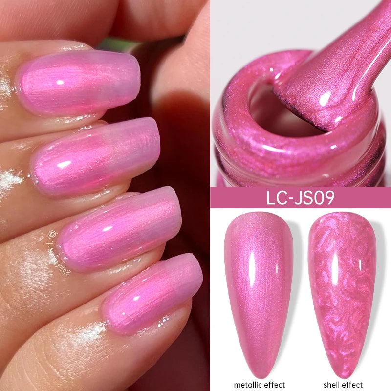 LILYCUTE 7ml Metallic Red Gel Nail Polish Winter Bright Chrome Glitter Mirror Enamel Gel Semi Permanent UV Soak Off Nail Art