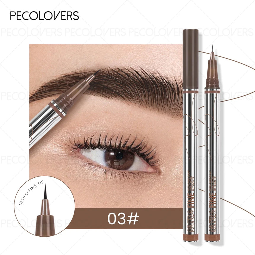 Waterproof Liquid Eyebrow Pencil 0.01mm Ultra Fine Sweat-proof Natural Eeyeliner Lying Silkworm Pen Lasting Makeup Eye Cosmetics