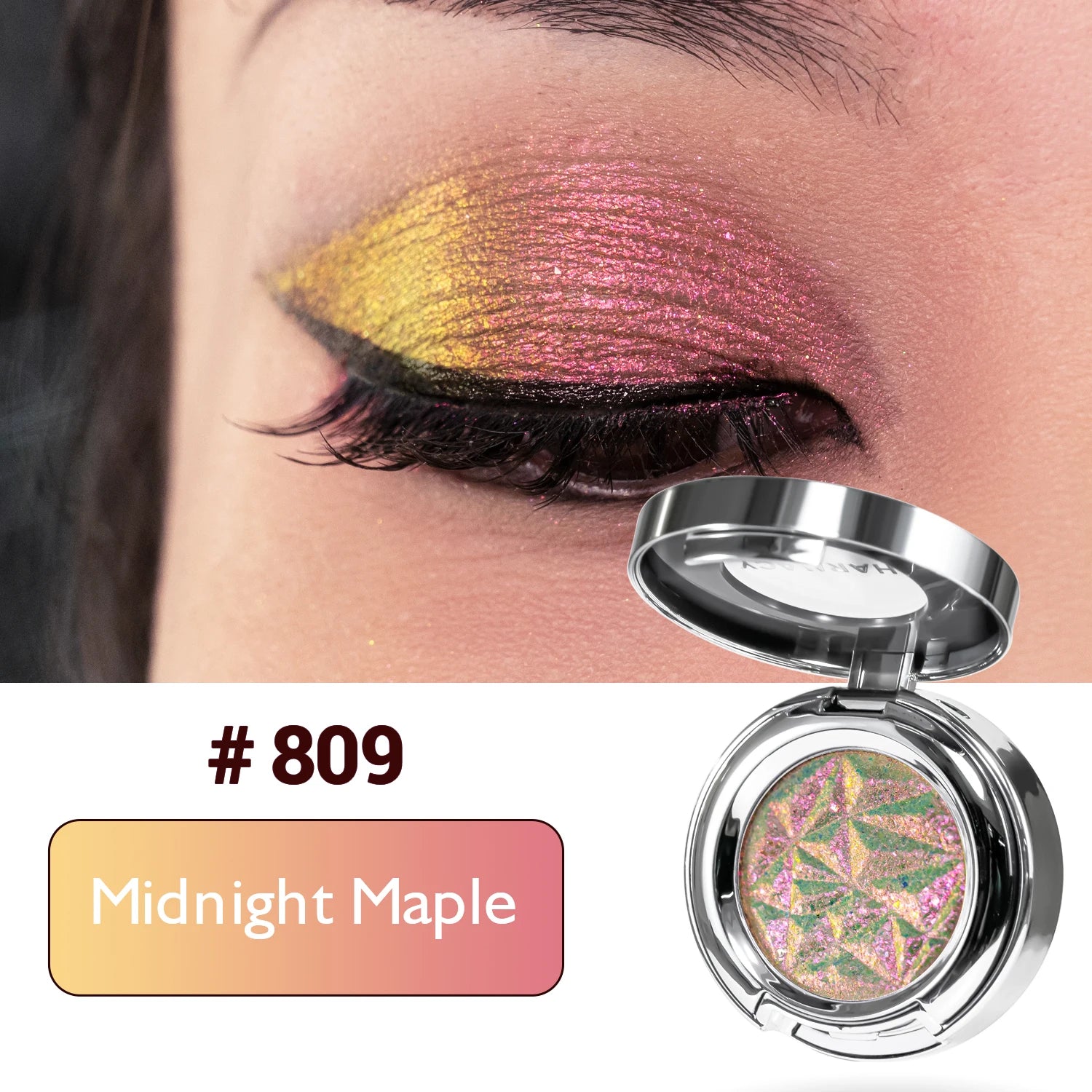 CHARMACY New 10 Multichrome Single Eye Shadow High Pigment Long Lasting Duo Chrome Eyeshadow Glitter Makeup For Eyes