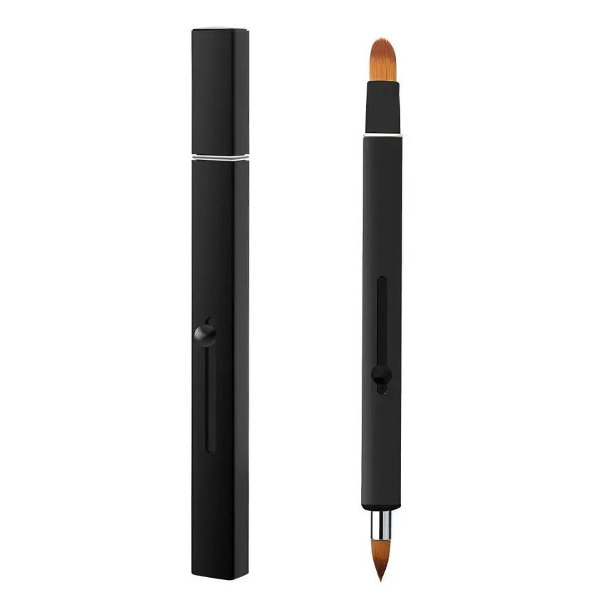 Retractable Lip Makeup Brush Lipstick Lip Gloss Brush Telescopic Dual Use Lip Brush Beauty Tools With Protect Cap