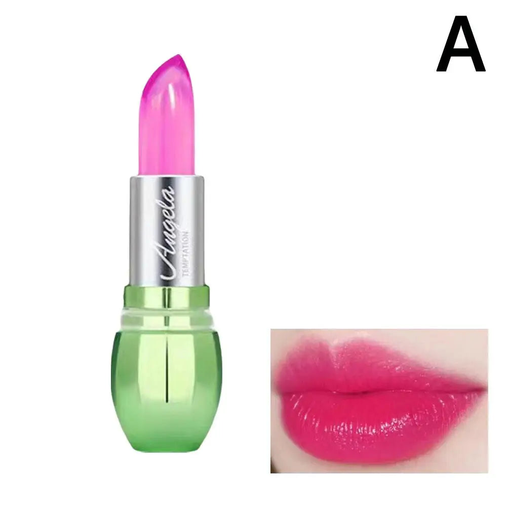 6Colors Aloe Vera Discolored Lip Balm Jelly Magic Color Lipstick Changing Lasting Lip Makeup Gloss Nourishing Moisturizing