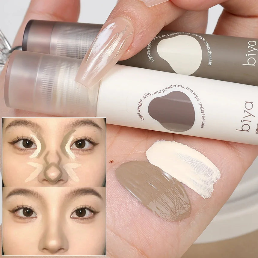Face Brighten Contouring Liquid Concealer Makeup Waterproof Nose Shadow Contour Lasting Natural Bronzer Highlighter Cosmetics