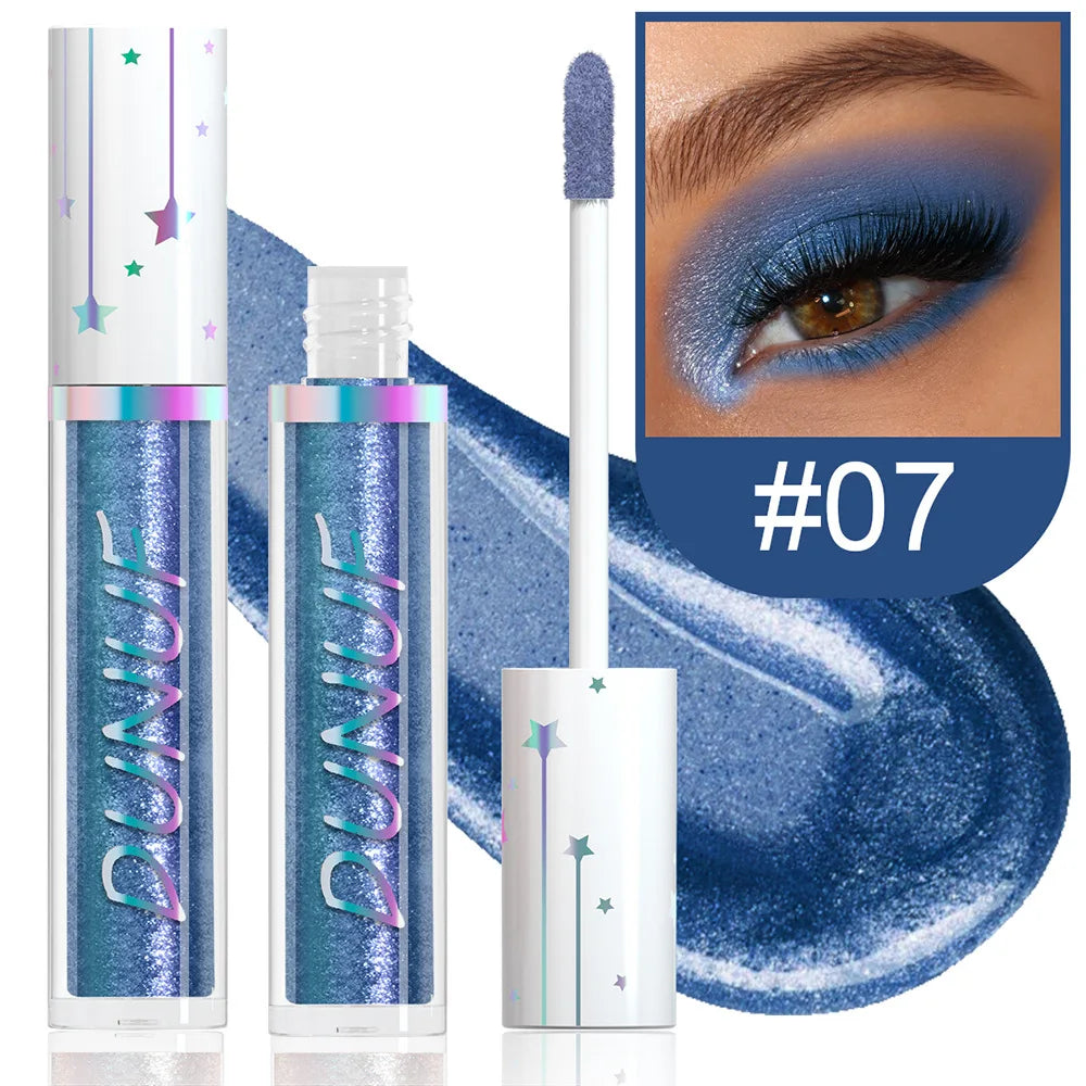 Metallic Liquid Eyeshadow Stick Brown Green Black High Gloss Pearlescent Glitter Eye Shadow Waterproof Stage Makeup Pigment