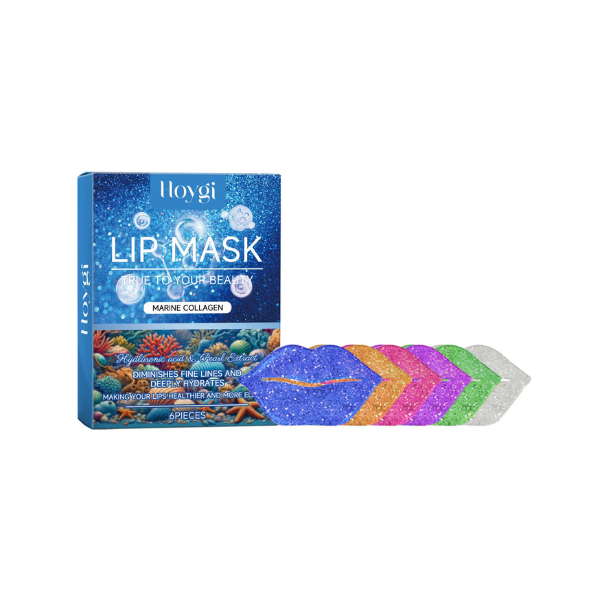 Hoygi Collagen Lip Mask Fade Lip Lines Smooth and Tender Anti-Dry Cracked Dead Skin Hydration Moisturizing Care Lip Film Patch