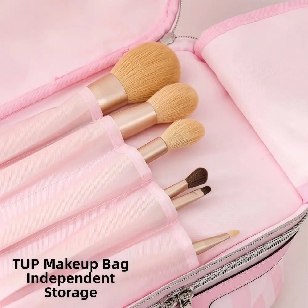 Large Capacity Handheld Makeup Bag Portable Oxford Cloth Cosmetic Storage Bag Travel Design Minimalist Style Wash Bags
