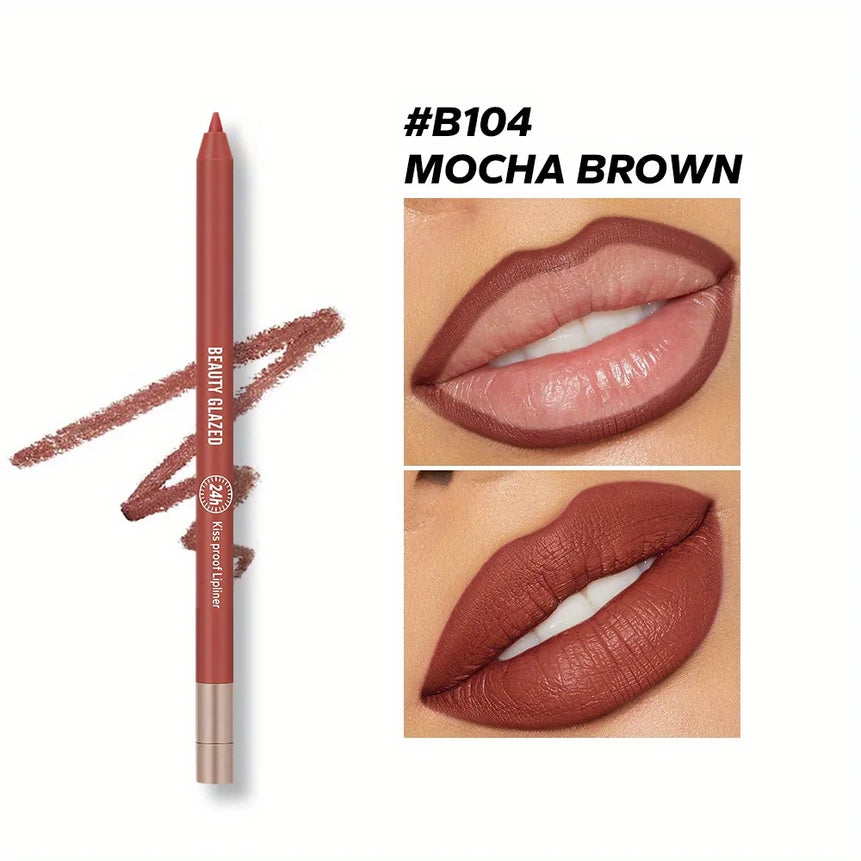 BEAUTY GLAZED 10 Color Lipliner High Pigment Matte Waterproof, Natural Shaping Lip Liner Lipstick Makeup