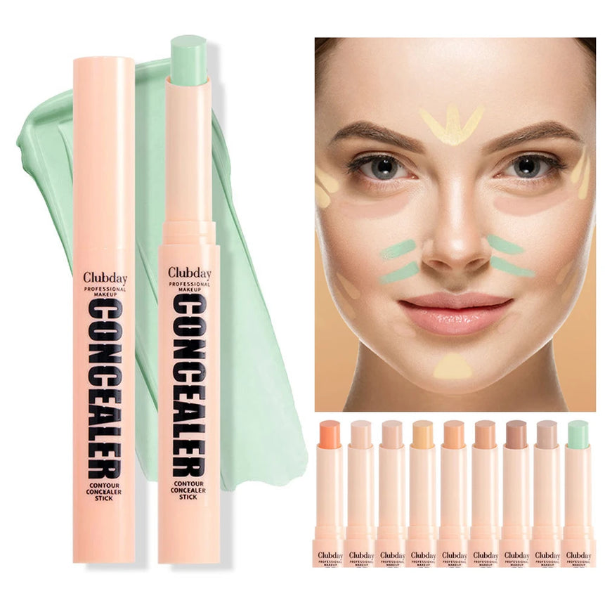 Orange Green Contour Concealer Stick Waterproof Matte Concealer Full Cover Acne Dark Circles Nude Foundation Makeup Corrector