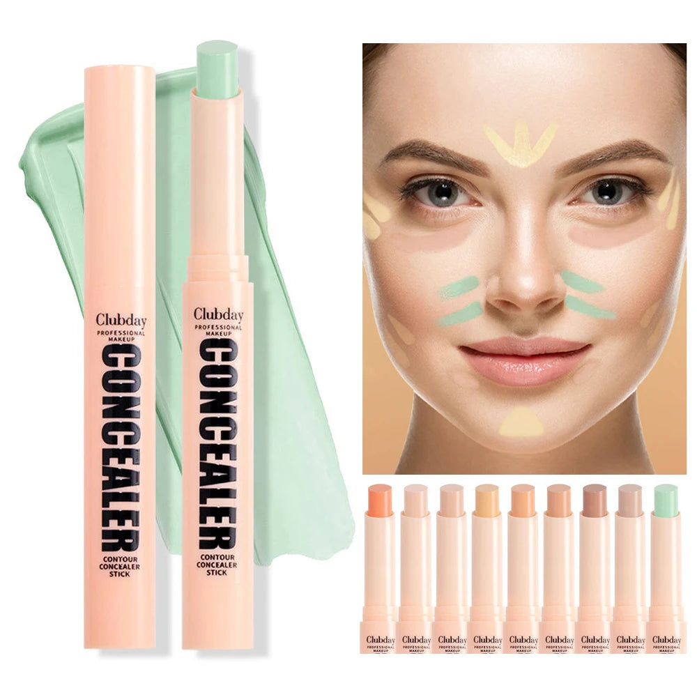 Orange Green Contour Concealer Stick Waterproof Matte Concealer Full Cover Acne Dark Circles Nude Foundation Makeup Corrector