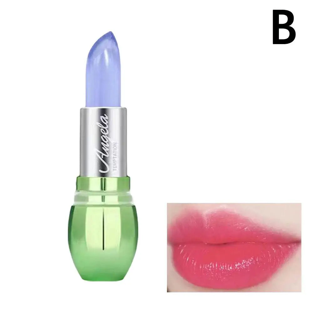 6Colors Aloe Vera Discolored Lip Balm Jelly Magic Color Lipstick Changing Lasting Lip Makeup Gloss Nourishing Moisturizing