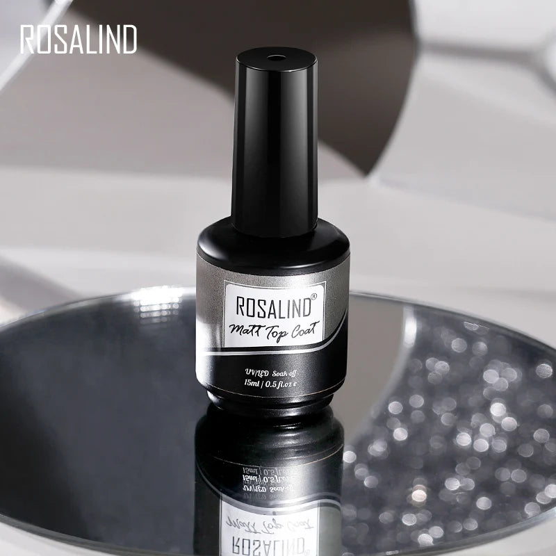 ROSALIND Glossy Matte Top Coat Nail Gel Polish Rhinestone Top Coat Glue Gel Varnishes Semi Permanent UV/LED Cure