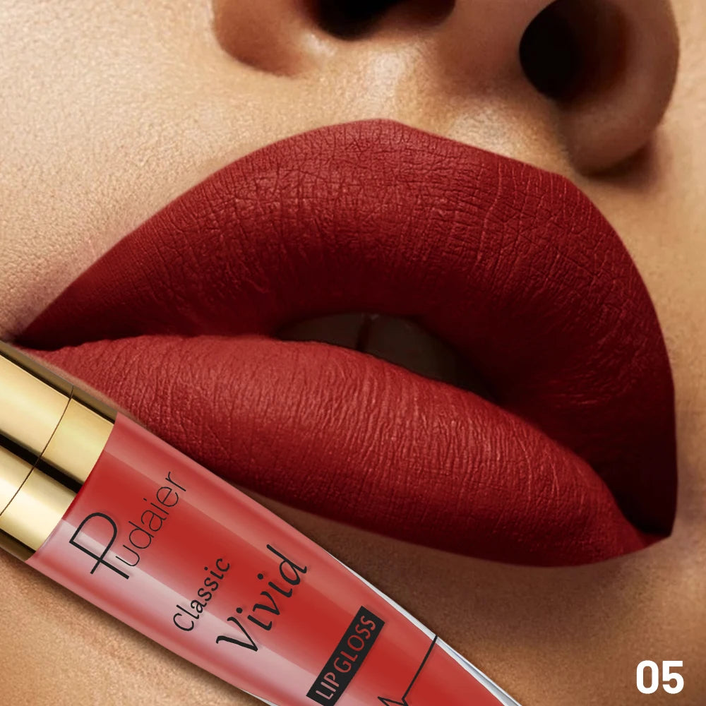 Velvet Matte Red Lipstick, Long Lasting Waterproof Moisturizing Formula, Non-Stick Lip Color for All Skin Tones