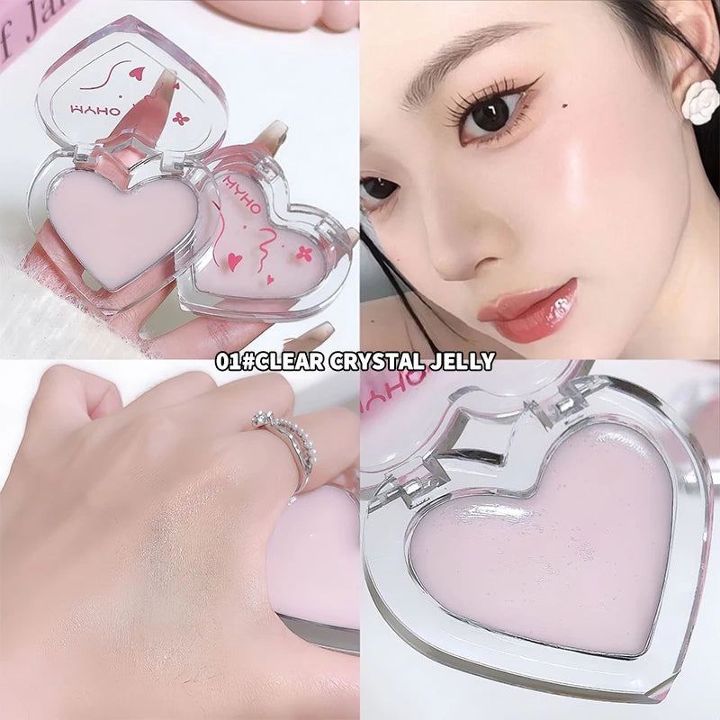 Love Heart Water Light Shimmer Cream Multiuse Natural Rose Pink Blush Clear Transparent Face Brighten Contour Body Highlighter