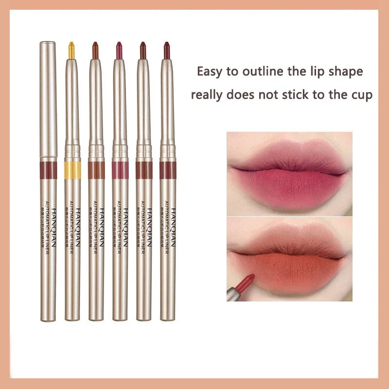 Automatic Rotary Lip Liner Easy Makeup Colour Lipstick Pencil Waterproof Long-lasting Matte Lipsticks Portable Girls Cosmetics