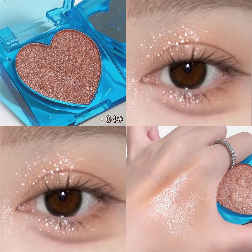 Single Color Glitter Eyeshadow Palette Pigmented Black White Shimmer Matte Brown Contour Powder Highlighter Glow Colorful Plate