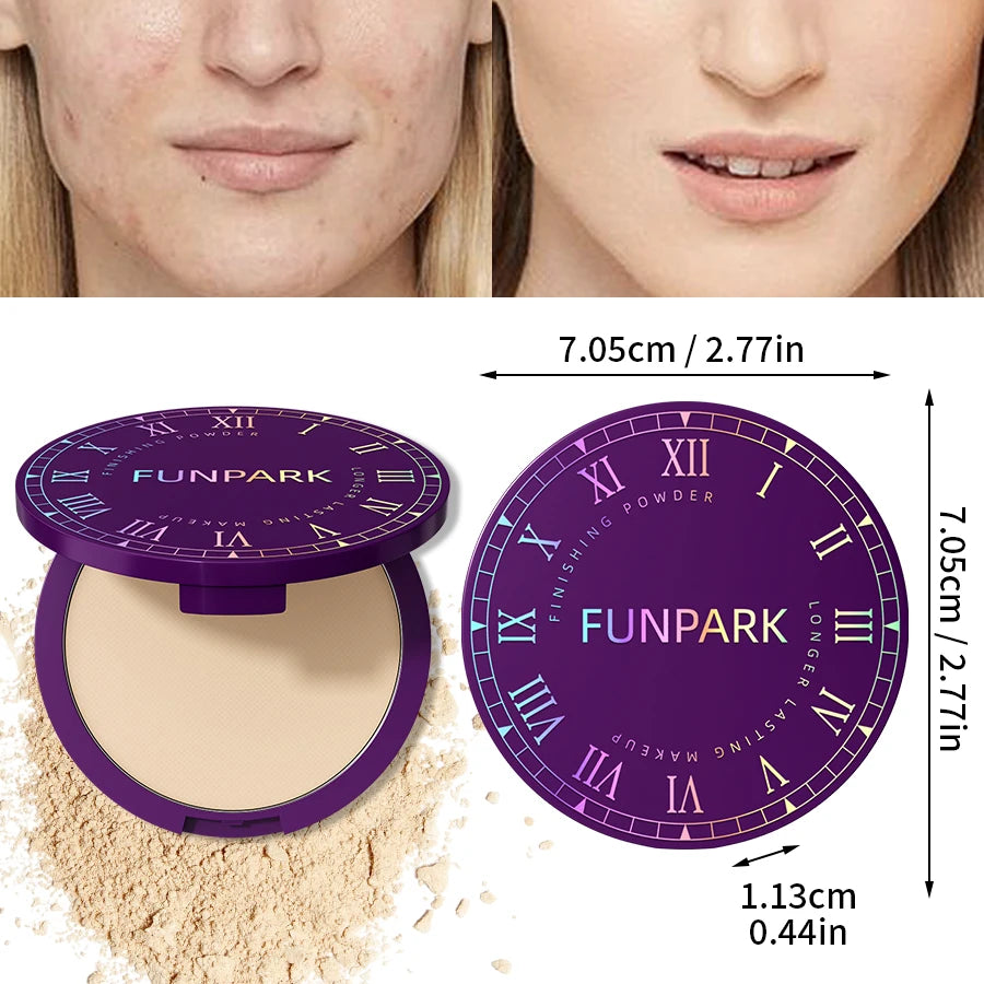 5 Colors Matte Full Natural Coverage Pressed Powder Oil Control Weightless Finishing Powder Foundation Makeup Concealer Cosmetic