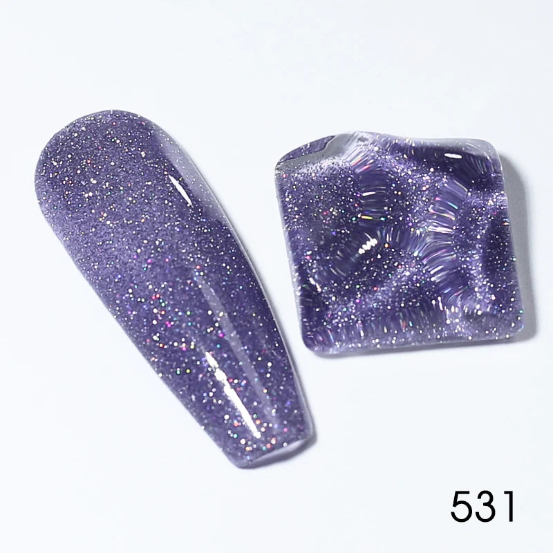 Clou Beaute Glitter Gel Nail Varnishes Winter Color Sparkling Sequins Soak Off UV LED Varnish Nail Art Decoration Base Top Coat