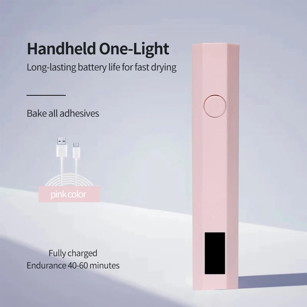 Convenient Handheld Nail Dryer Lamp UV/LED Nail Curing All Gel Polish Nail Art Tool Rechargeabl Nail Lamp