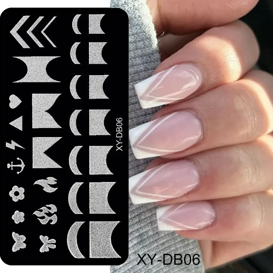 Lace Floral Nail Art Stamping Plate French Wedding Bohemian Style Polish Printing Template Plate Flower Stencils Manicure Tool