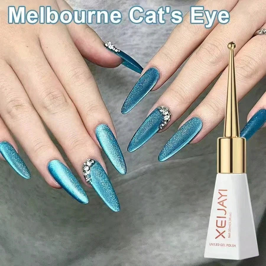 15ml Silk Nude Crystal Cat Eye Gel Polish Magnetic Nail Polish Holographic Pink Cat Eye Gel Nail Polish Gel Gel Varnish