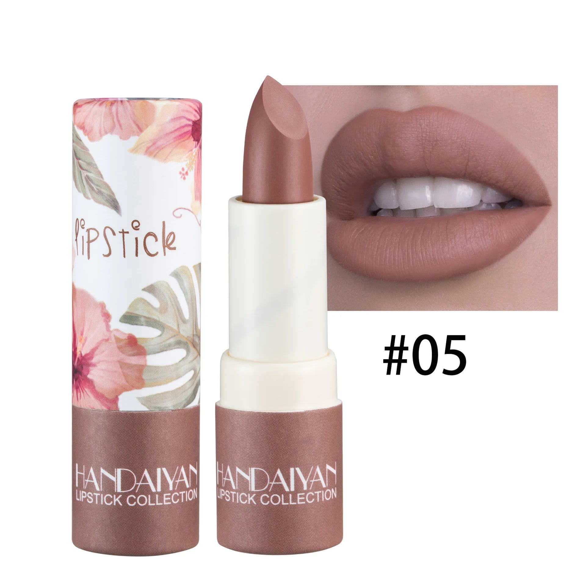 8 Colors Velvet Finish Lipstick Waterproof Long Lasting Moisturizing Non Stick Cup Nude Pink Red Lip Makeup Cosmetics