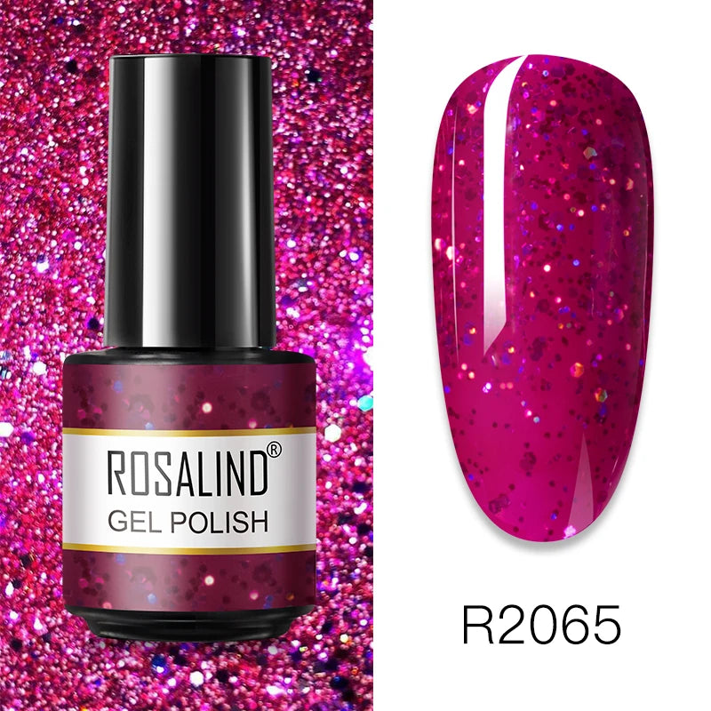 ROSALIND Gel Nail Polish Matte Base Top Coat For Soak Off Gel Polish UV LED Gel Semi Permanent Varnishes Design Nail Art