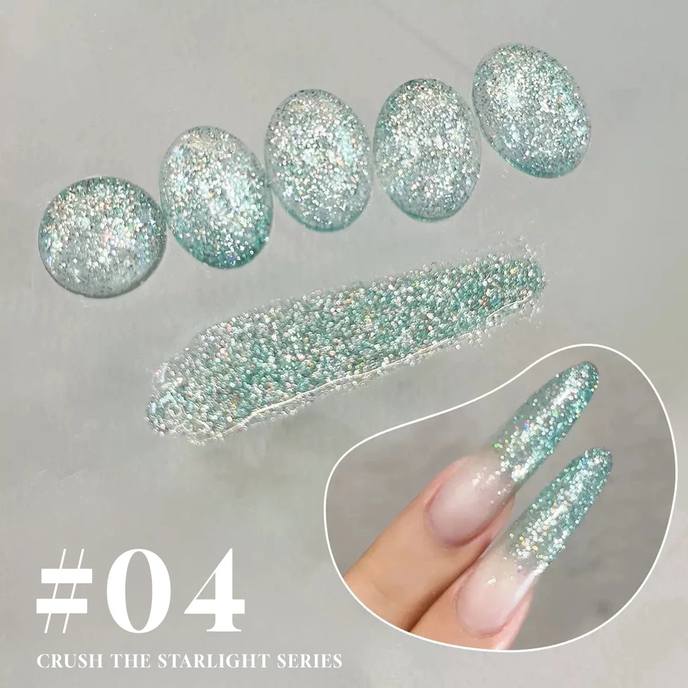 MIANEL1-12pcs 12ML Pink Blue White Green Series With Explosive Glitter Gel Nail Polish, Popular Yun Brocade Diamond Gel Polish