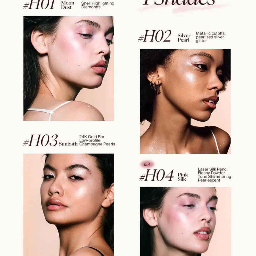 JOOCYEE Highlighter Makeup, Highlighter Makeup Stick for Face and Body, Radiant & Shimmer Glow, Buildable Color for All Day