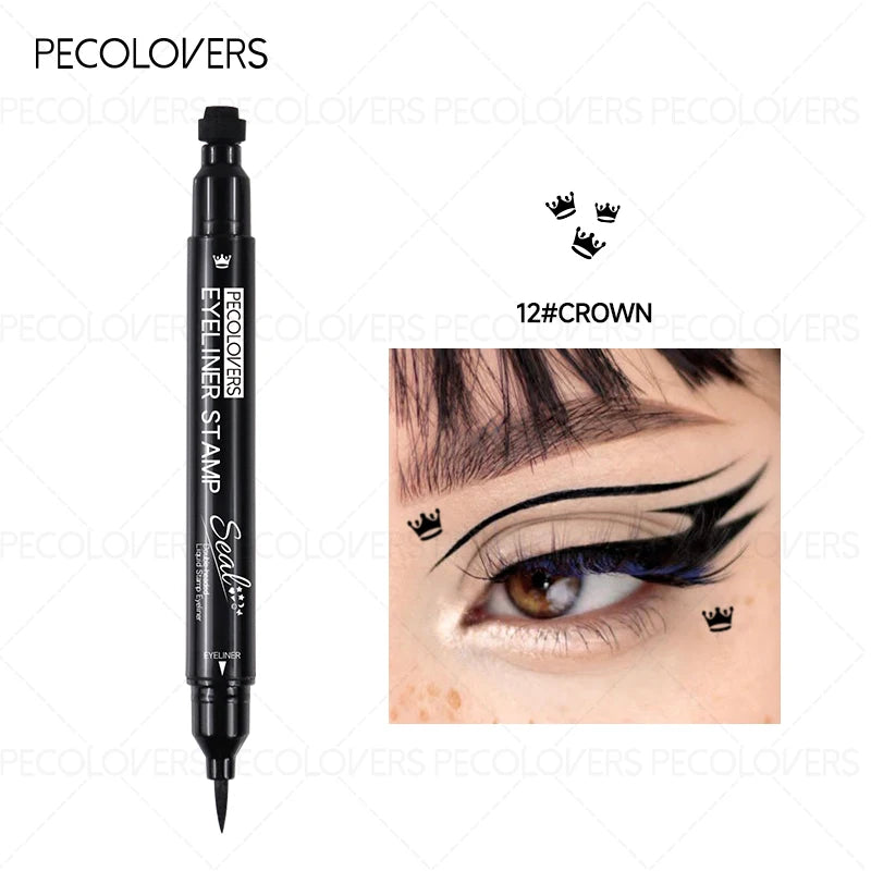 1PC Waterproof Silky Seal Eyeliner - Dual-ended, Quick-drying and Long-lasting Liquid Eyeliner, Perfect for Christmas