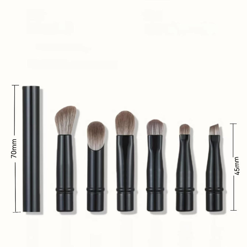 6-Pack Portable Makeup Brush Replacement Brush Head Nose Shadow Brush Travel Set