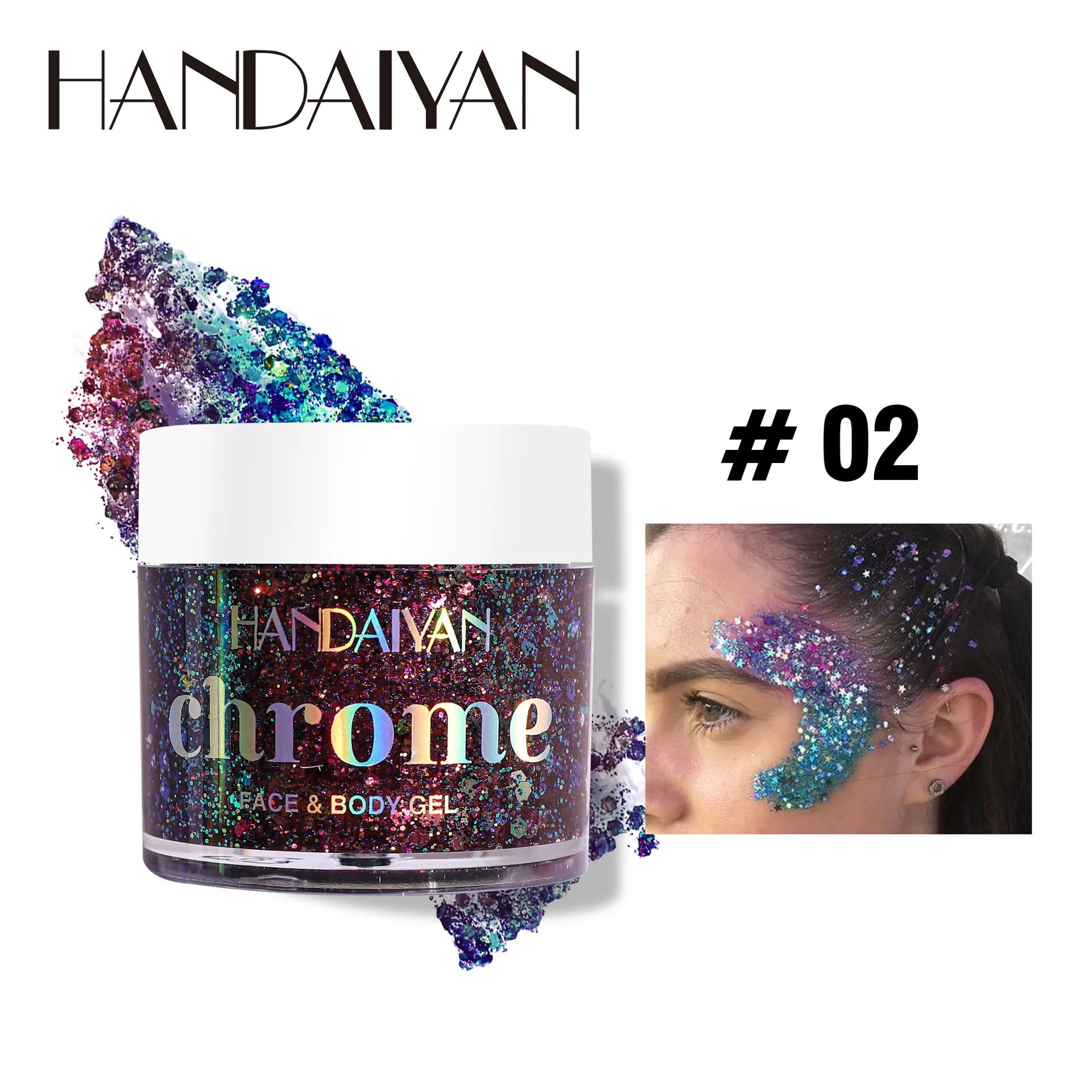 Chameleon Glitter Eyeshadow Club Body Glitter Stage Makeup Body Glitter Coral Gel Big glitter