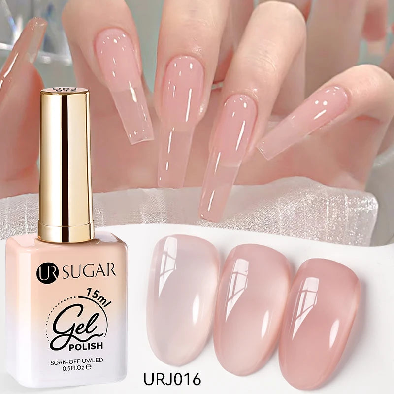 UR SUGAR 15ml No Wipe Top Base Gel Nail Gel Polish Matte Top Coat Enhancer Varnish Semi Permanent Soak Off UV LED Nail Art