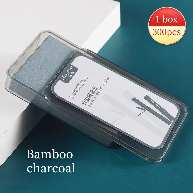 300PCS/Box Face Paper Absorbent Oil Control Face Cleanser Wipes Makeup Cleansing Oil Blotting Sheets Oil Absorbing Paper Tissues