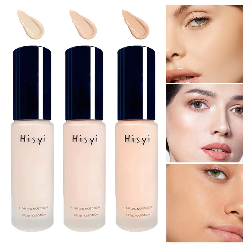 The liquid foundation is light, matte, naturally brightening off makeup