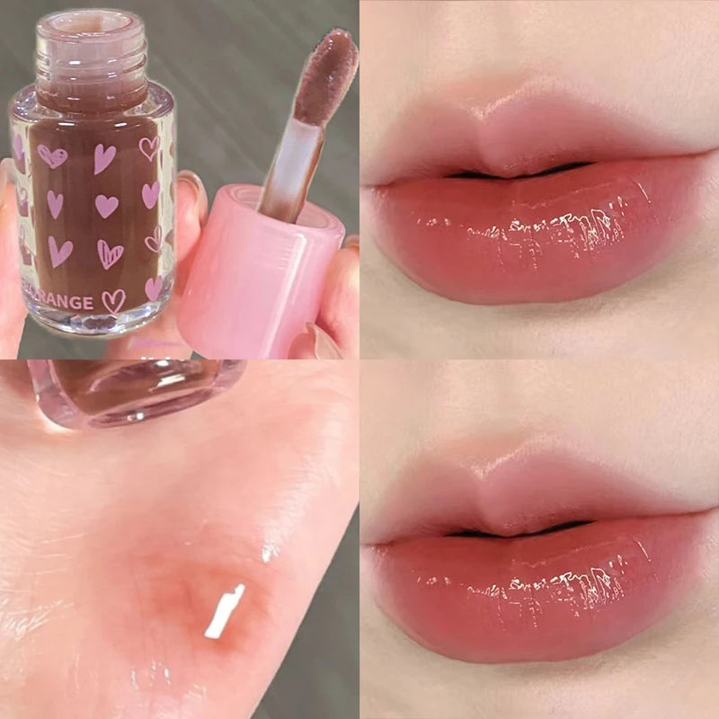 Herorange~ Moisturizing Glossy Lip Gloss, Hydrating Mirror-Like Moisturizing, Plumping Lips, Summer Color-Enhancing and Brightening Cross-Border Lip Gloss